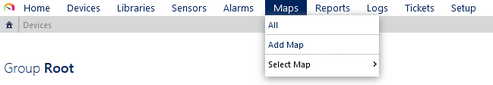 PRTG Main Menu: Maps PRTG Main Menu: Maps