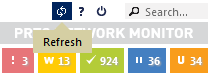 PRTG Main Menu: Refresh Button PRTG Main Menu: Refresh Button